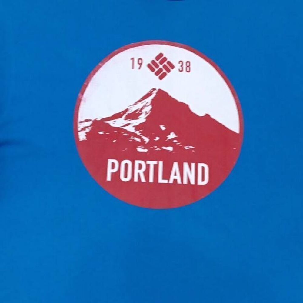 Columbia Brand Portland Tee Shortsleeved  Size XL  100% Cotton  Two small holes